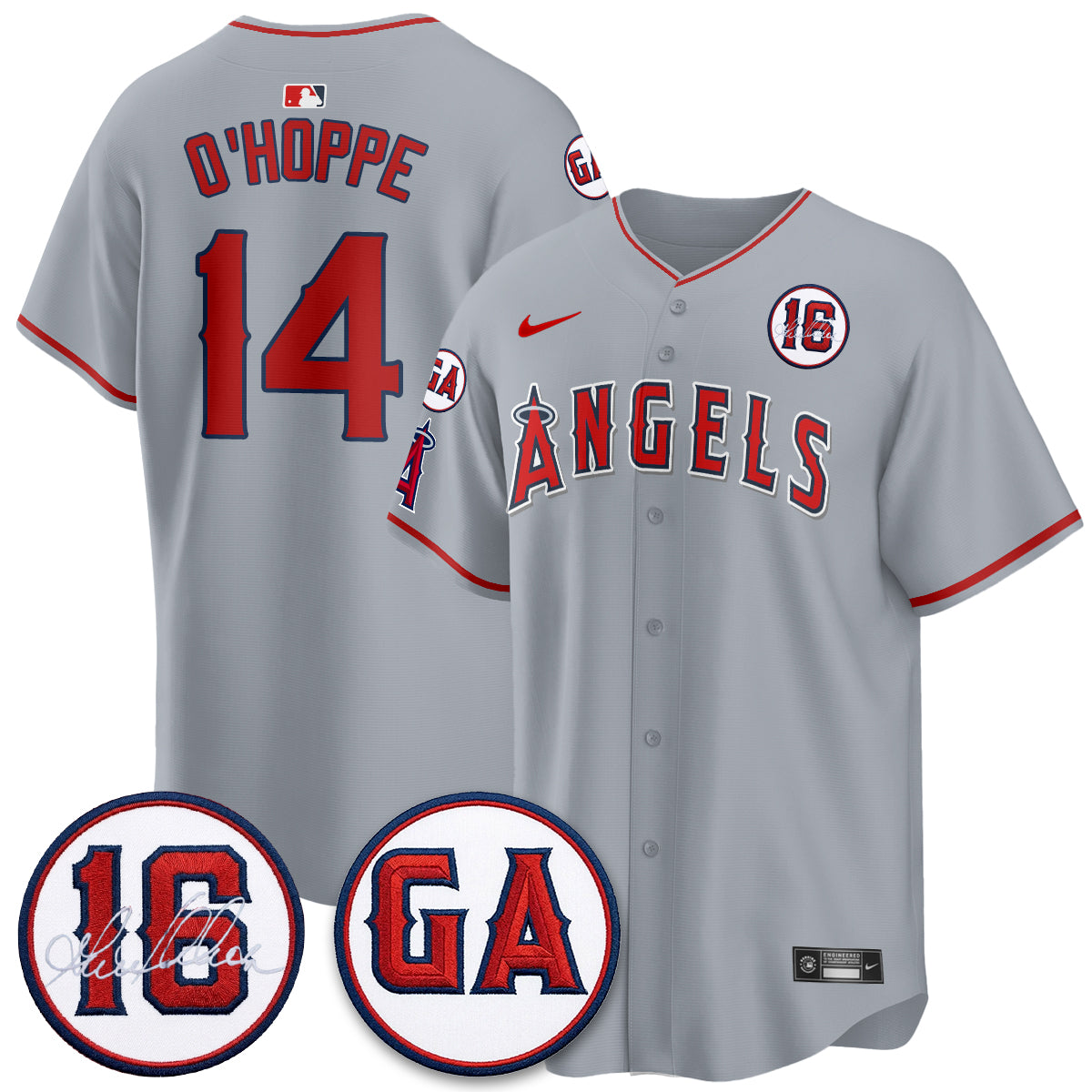 LAA Garret Anderson Tribute Patch Vapor Premier Limited Jersey - Stitched