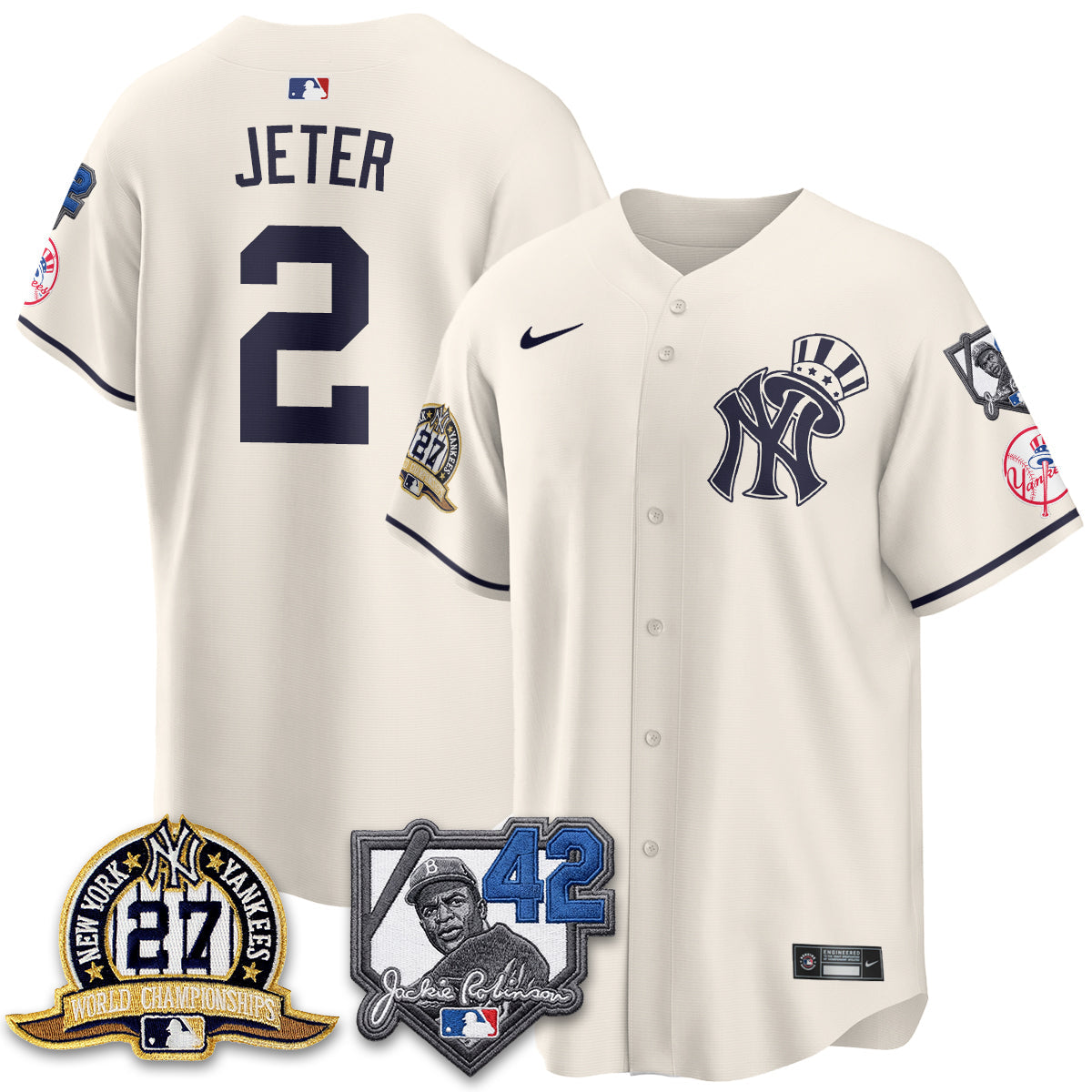 NYY 2026 Jackie Robinson Day Vapor Limited Gold Edition Jersey - Stitched - V2