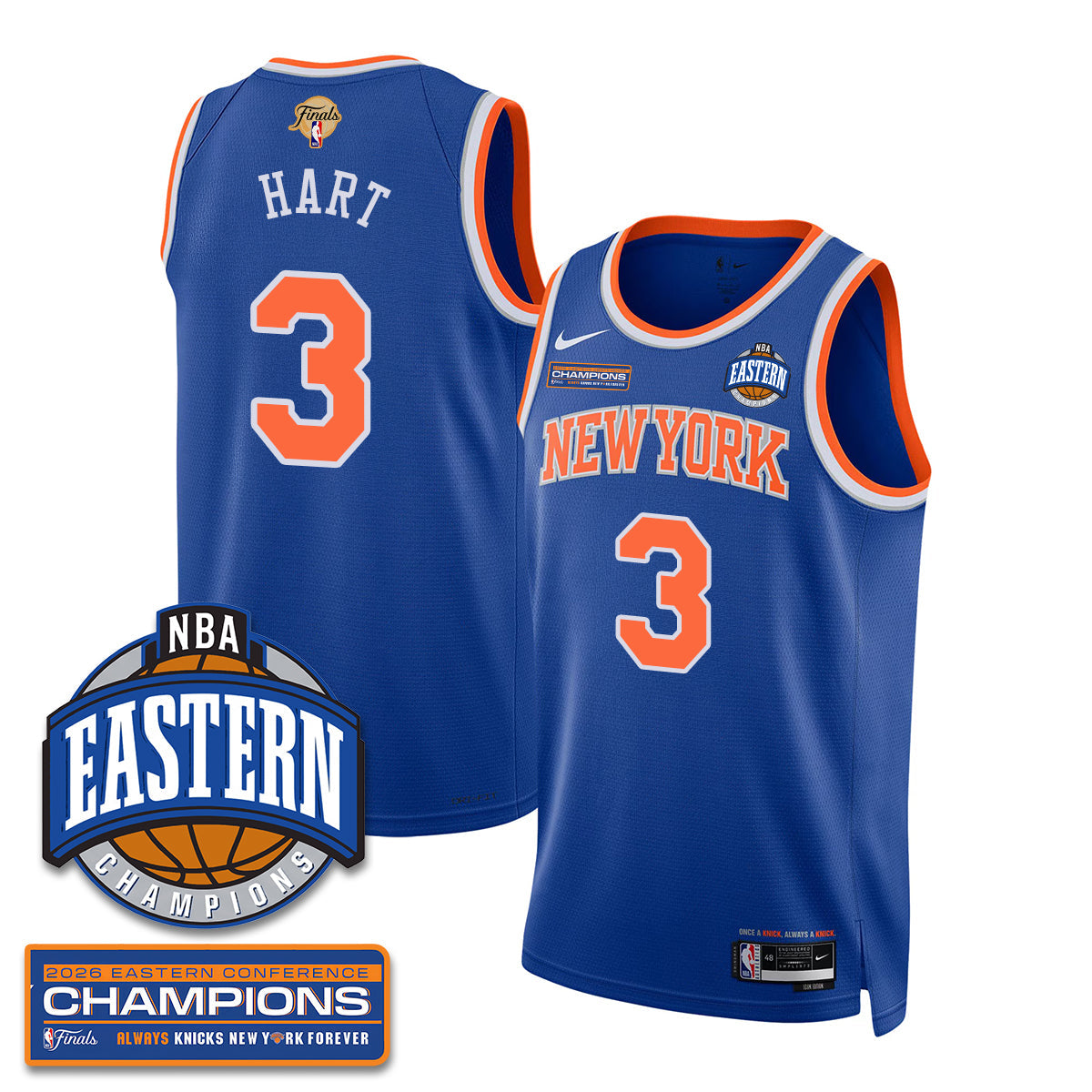 NYK 2026 Basketball  Eastern Conference Champions Vapor Jersey - Stitched