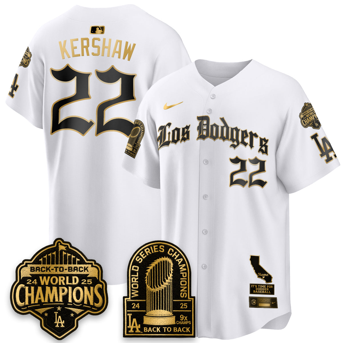 LAD World Series Champions Vapor Premier Limited Gothic Edition Jersey - Stitched