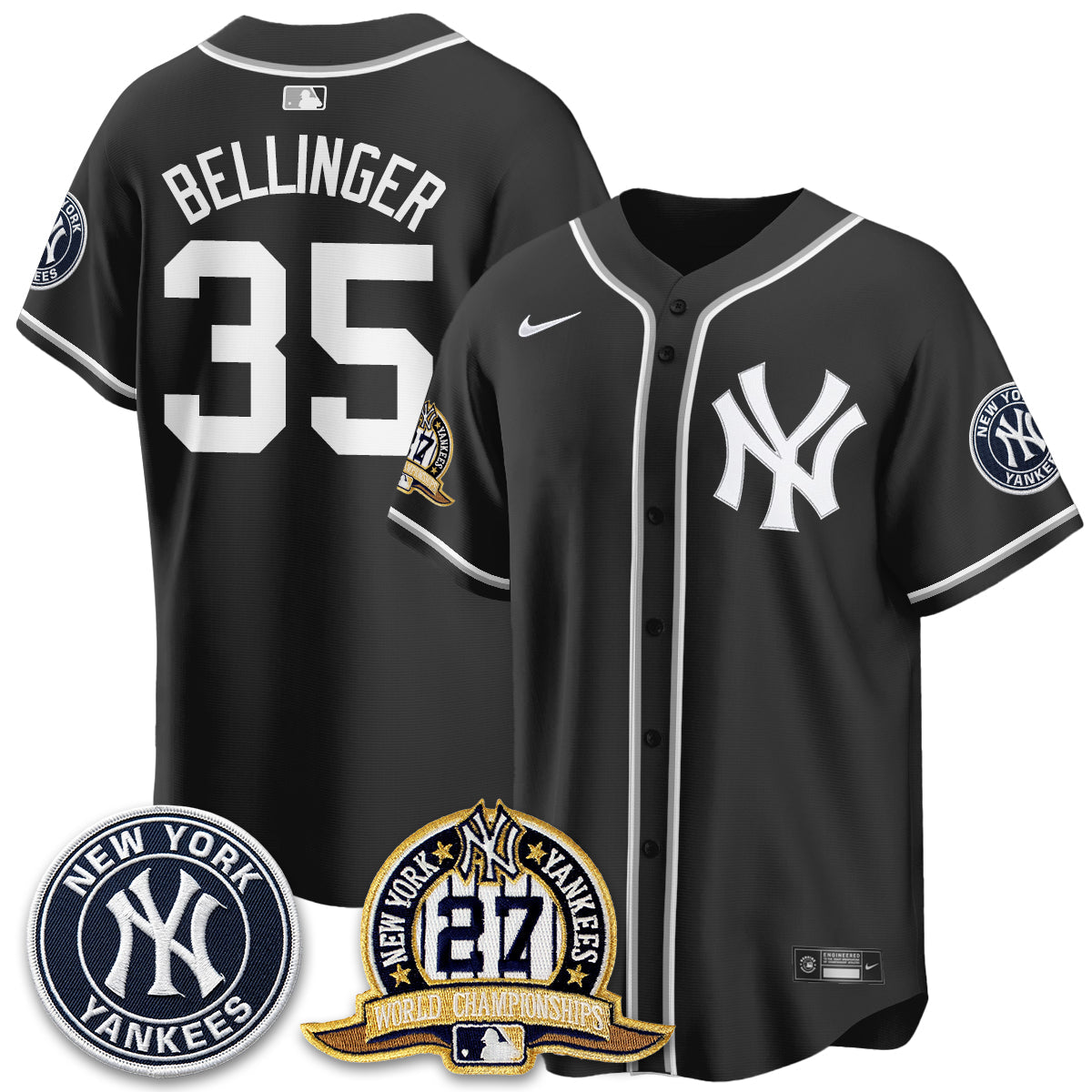NYY 2026 Black Out Style Vapor Limited Jersey - Stitched