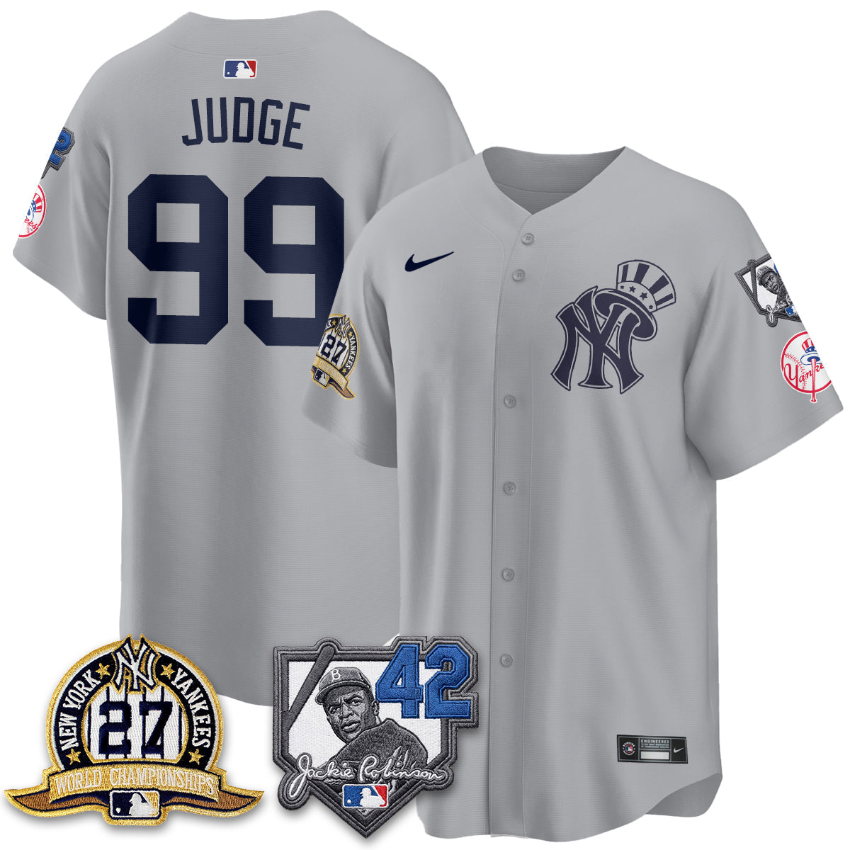 NYY 2026 Jackie Robinson Day Vapor Limited Gold Edition Jersey - Stitched - V2