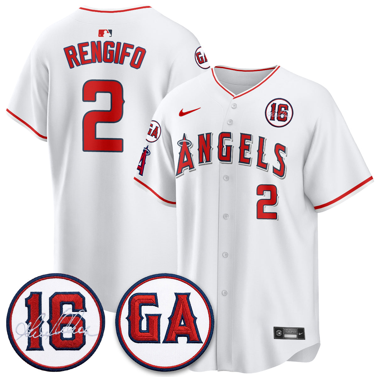 LAA Garret Anderson Tribute Patch Vapor Premier Limited Jersey - Stitched