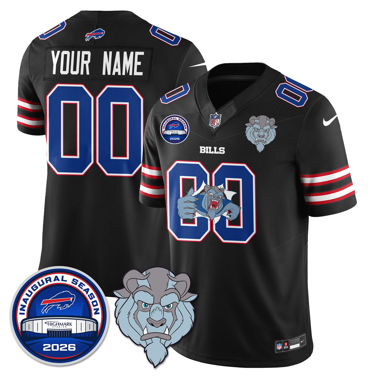 BUF x Hairy Blue Beast Edition Vapor Jersey - Stitched