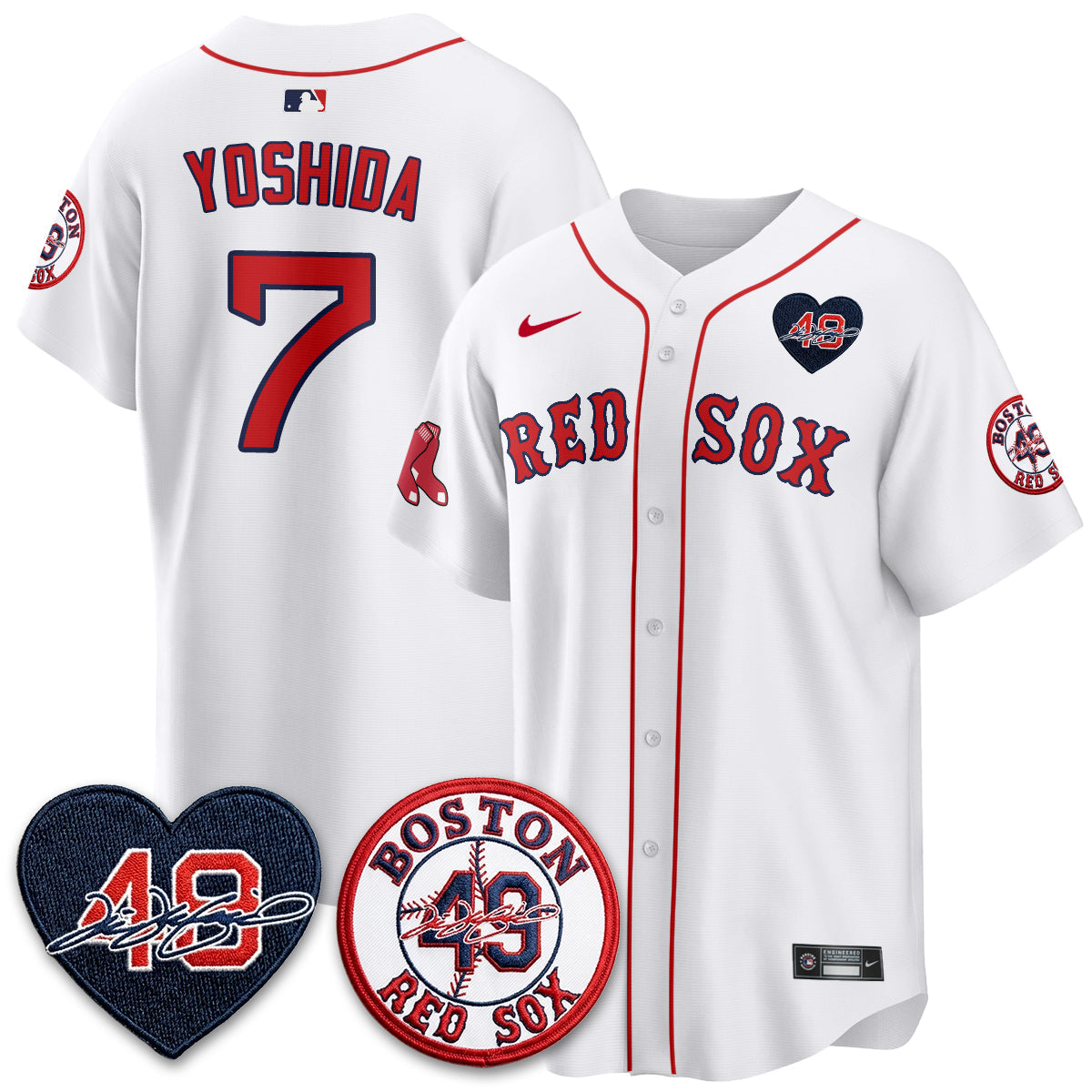 BOS Tim Wakefield Memorial Patch Vaper Premier Limited Jersey - Stitched