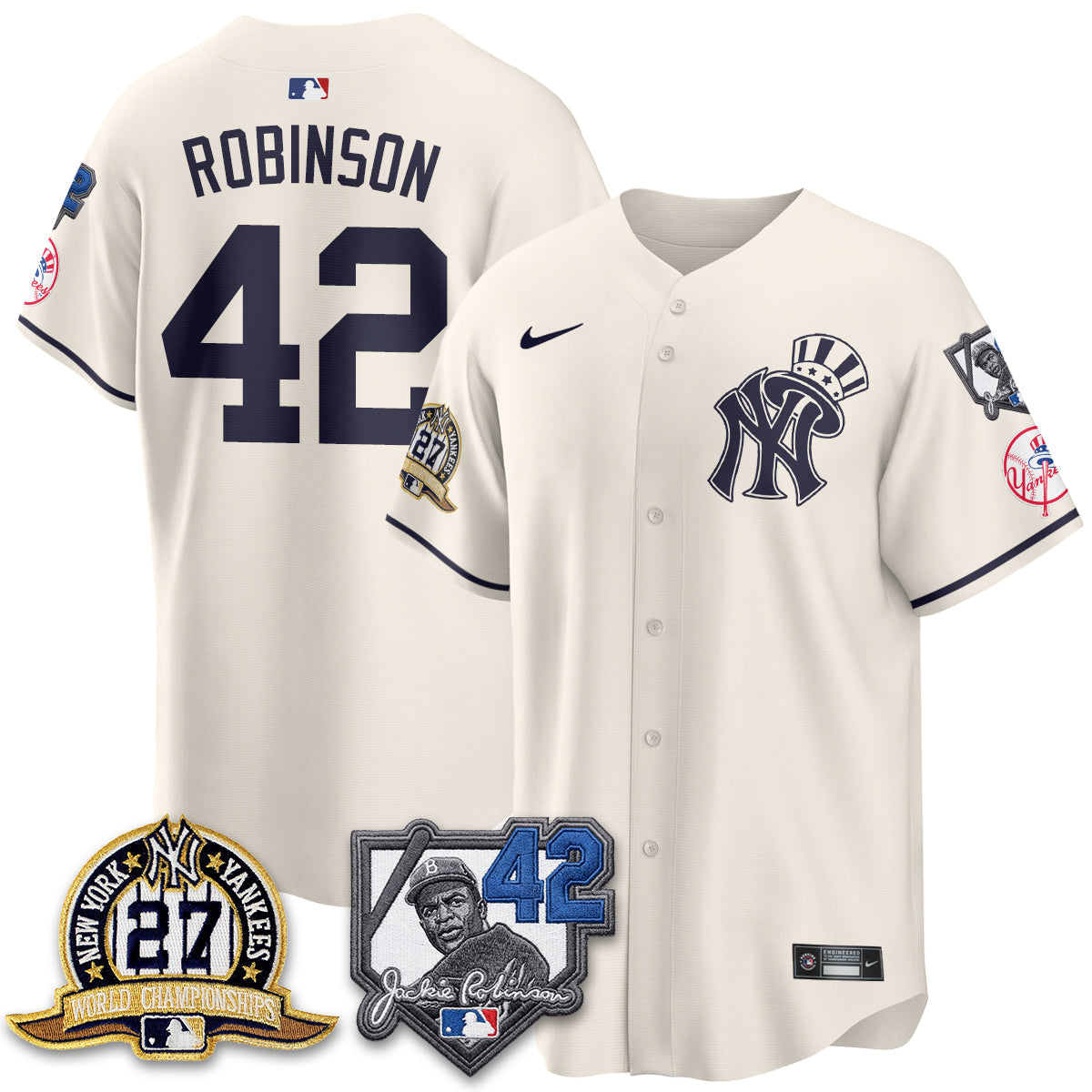 NYY 2026 Jackie Robinson Day Vapor Limited Gold Edition Jersey - Stitched - V2