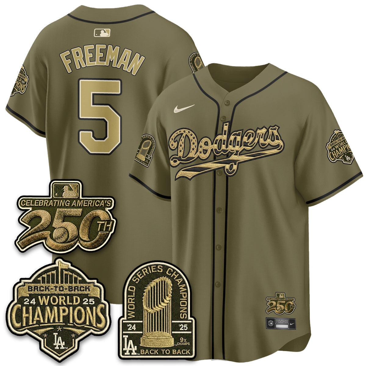 LAD New Era Olive 2026 Armed Forces Day Jersey -Stitched V2