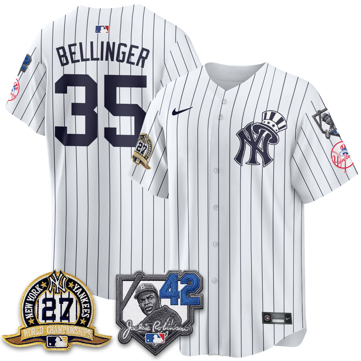 NYY 2026 Jackie Robinson Day Vapor Limited Gold Edition Jersey - Stitched - V2