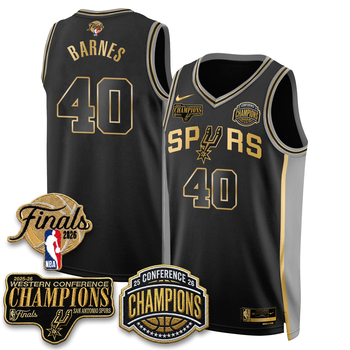 SAS 2026 Basketball  Western Conference Champions Vapor Special Edition Jersey - Stitched