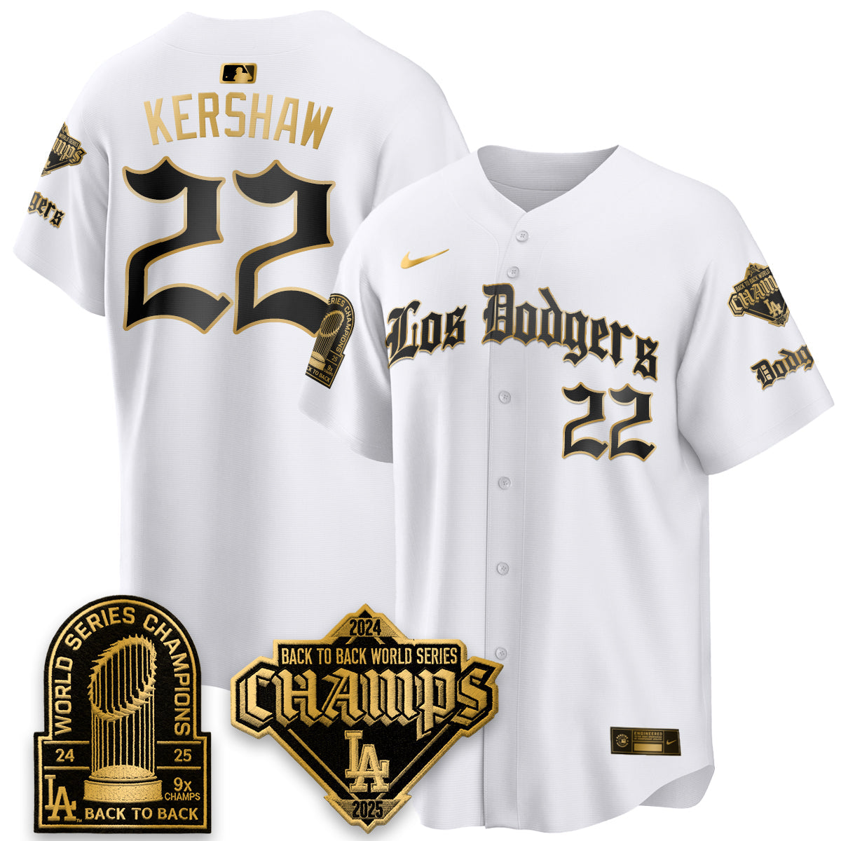 LAD World Series Champions B2B Patch Vapor Premier Limited Gothic Edition Jersey - Stitched