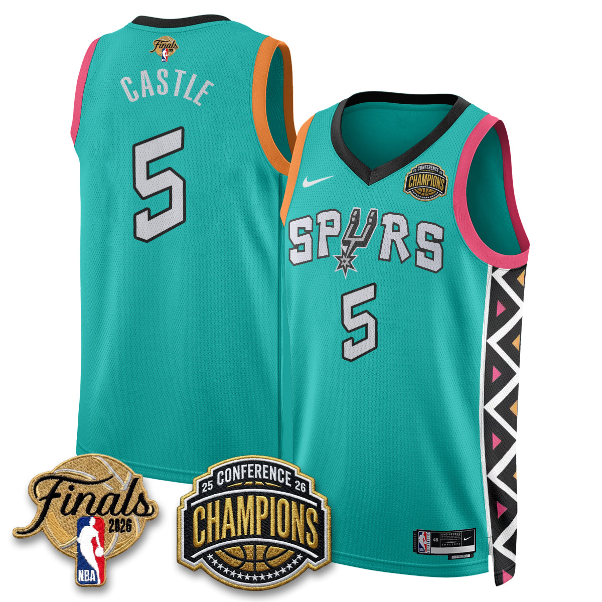 SAS 2026 Basketball  Western Conference Champions Vapor City Edition Jersey - Stitched