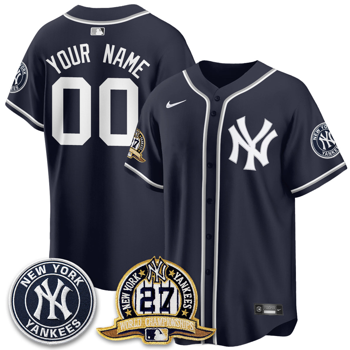NYY 2026 Black Out Style Vapor Limited Custom Jersey - Stitched