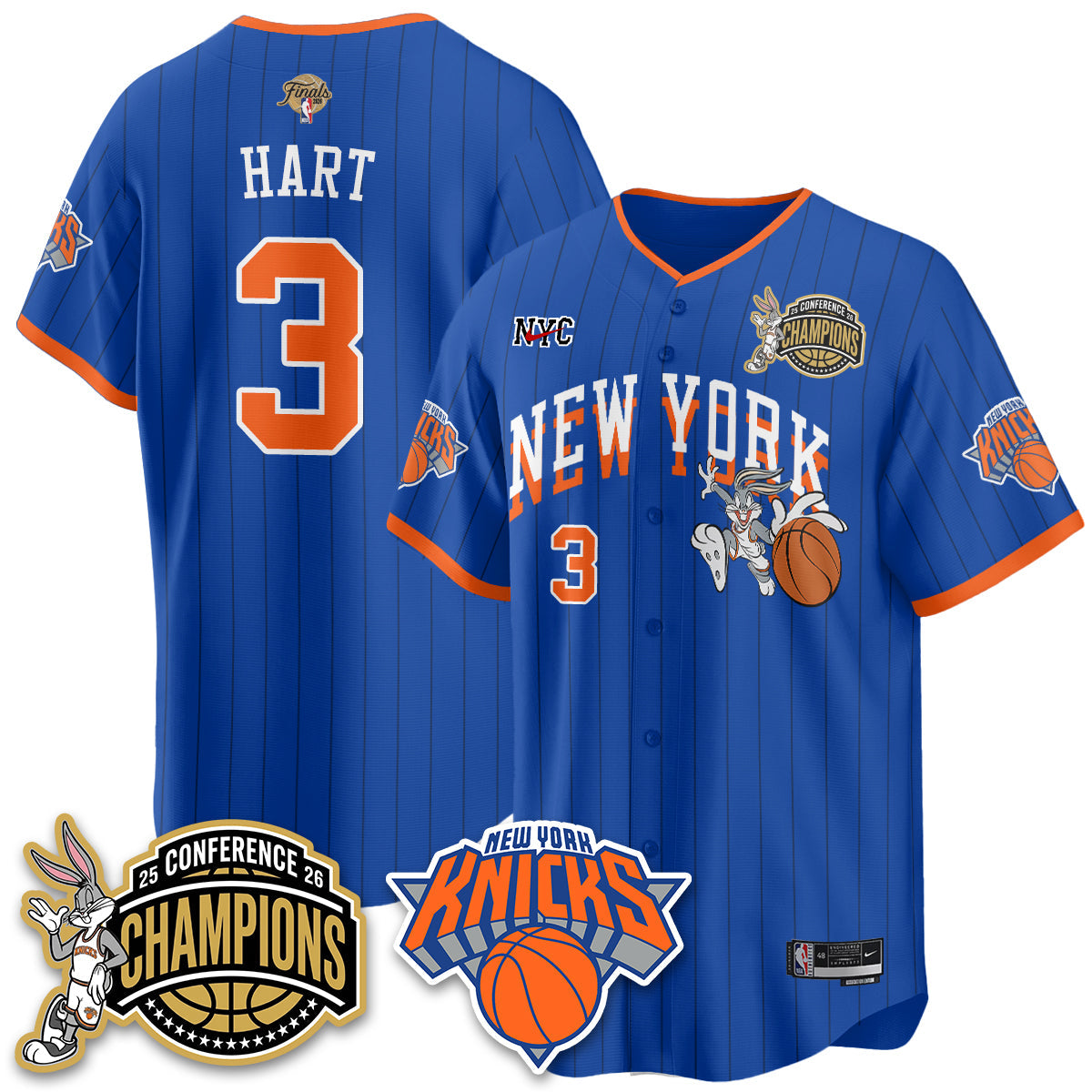 NYK 2026 Basketball  Finals x Bunny Vapor Jersey V2- Stitched