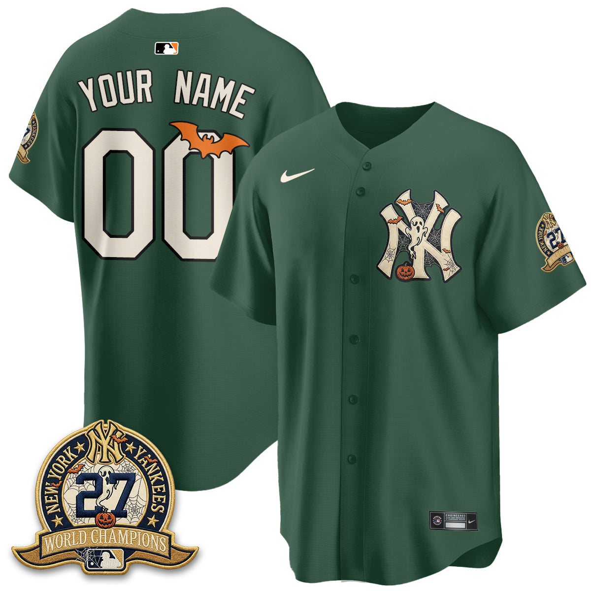 NYY Halloween 2026 Vapor Limited Custom Jersey - Stitched