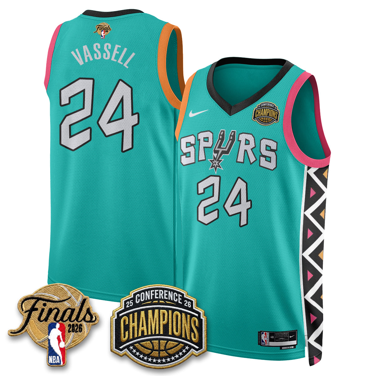 SAS 2026 Basketball  Western Conference Champions Vapor City Edition Jersey - Stitched