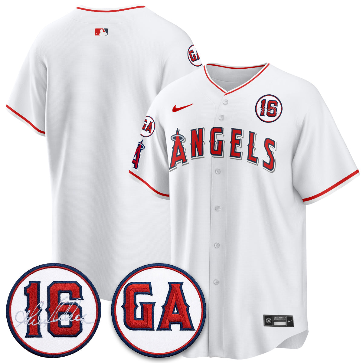 LAA Garret Anderson Tribute Patch Vapor Premier Limited Jersey - Stitched