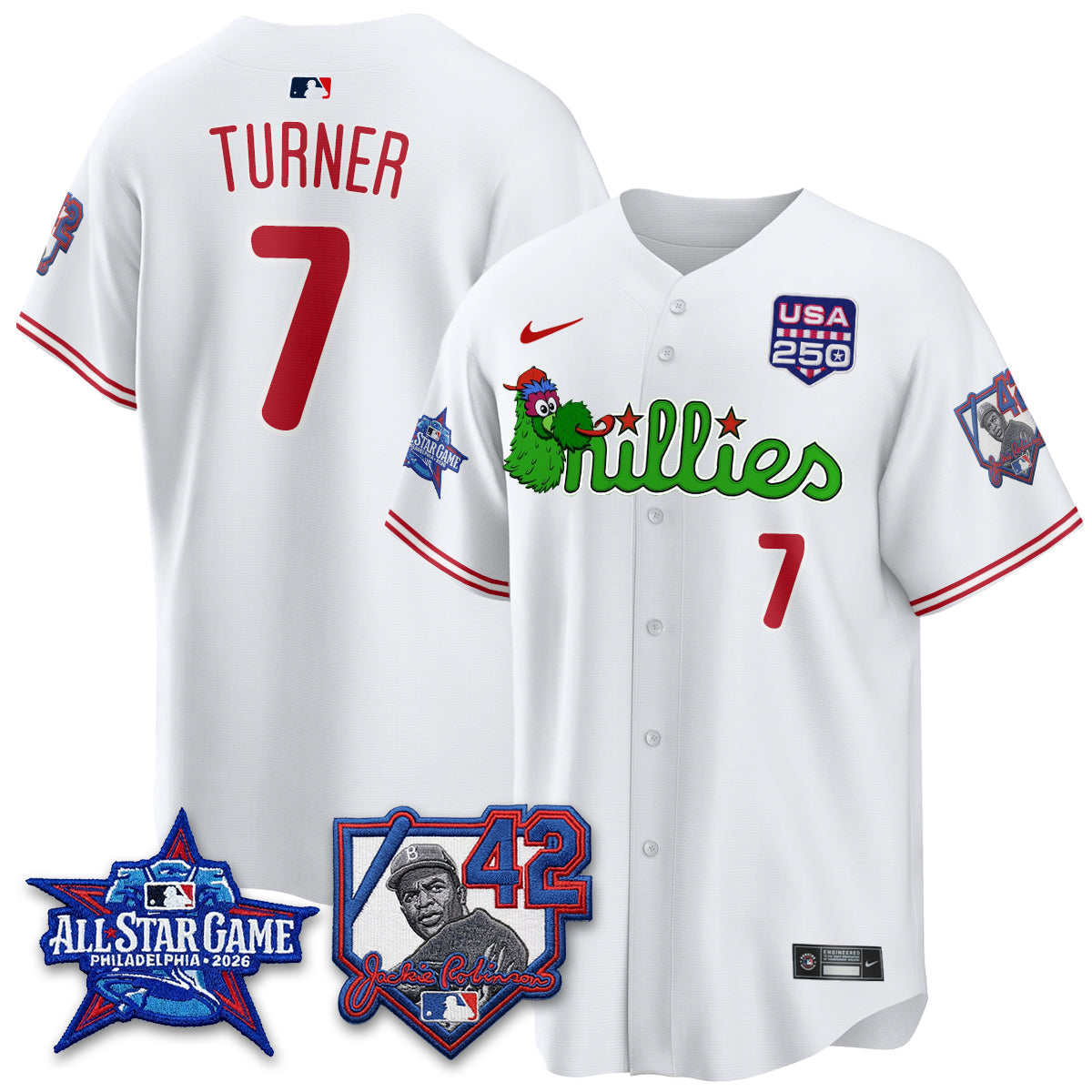 PHI Phanatic 2026 New Era & 250th USA Vapor Limited Jersey - All Star Game - Stitched