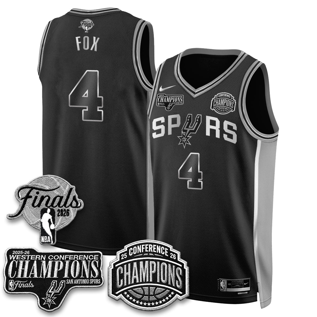 SAS 2026 Basketball  Western Conference Champions Vapor Special Edition Jersey - Stitched
