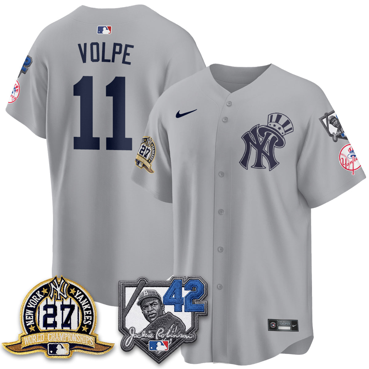 NYY 2026 Jackie Robinson Day Vapor Limited Gold Edition Jersey - Stitched - V2