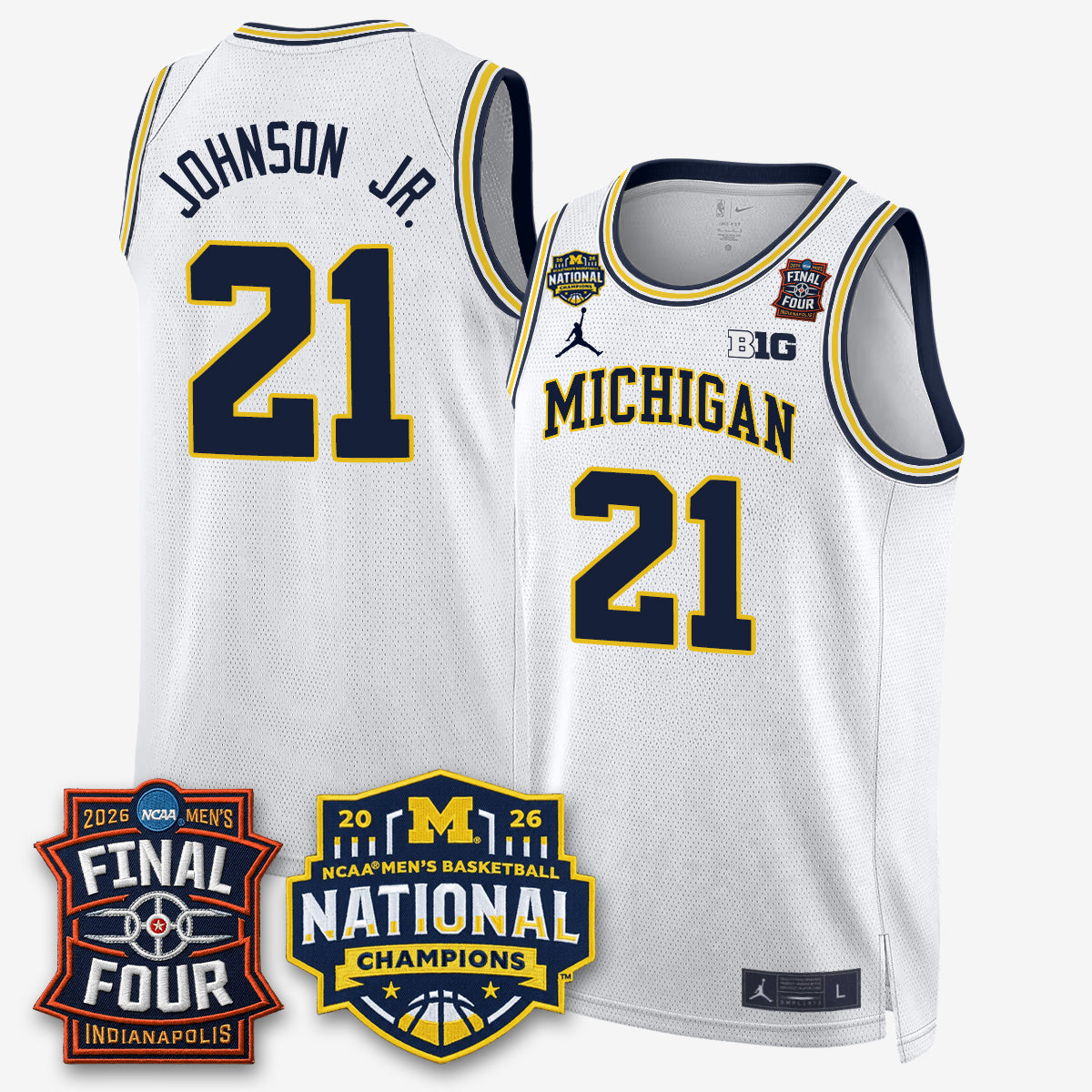 MICH 2026 NCAA Men's Basketball Champions Limited Jersey - Stitched