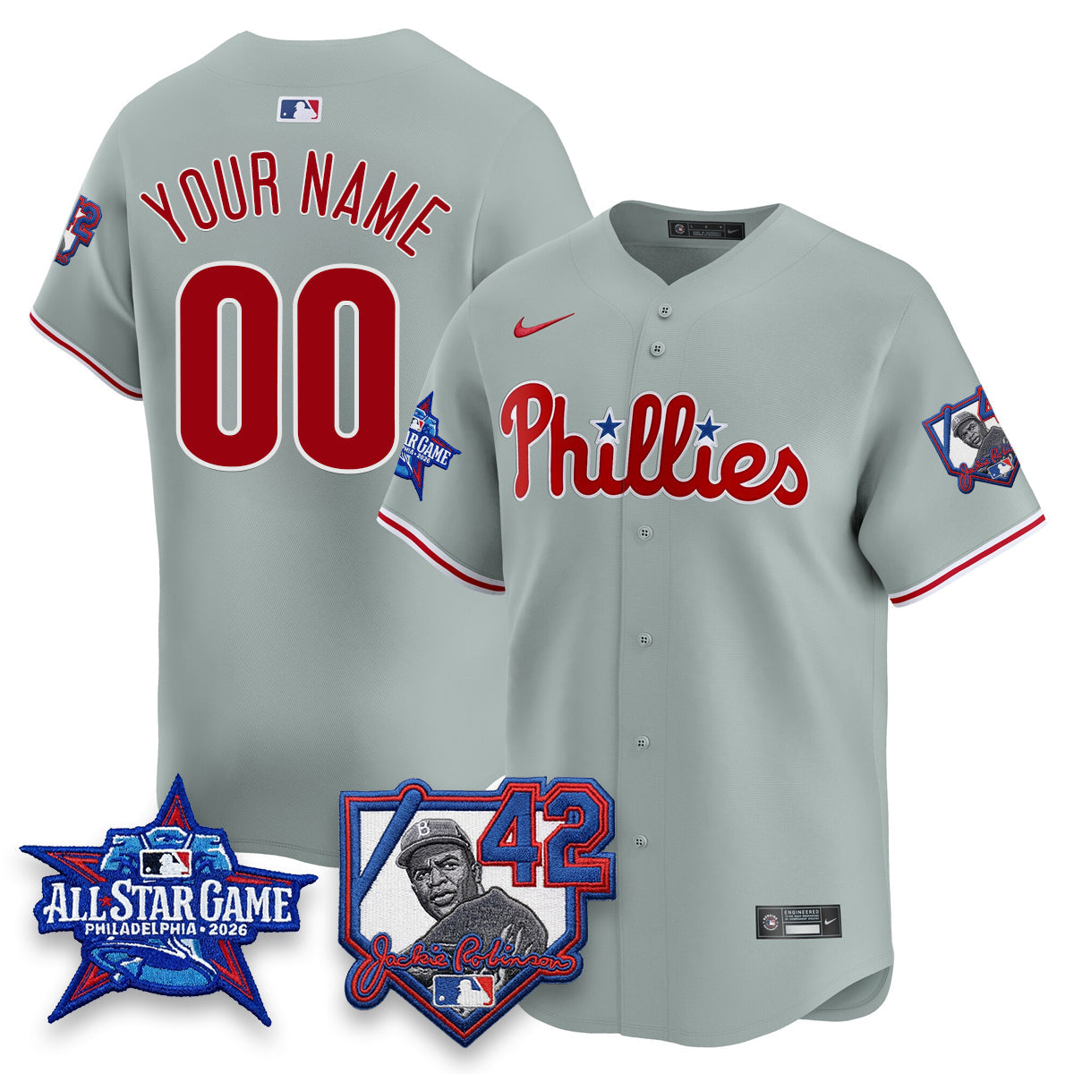 PHI 2026 Jackie Robinson New Era - All Star Game Vapor Limited Custom Jersey - Stitched
