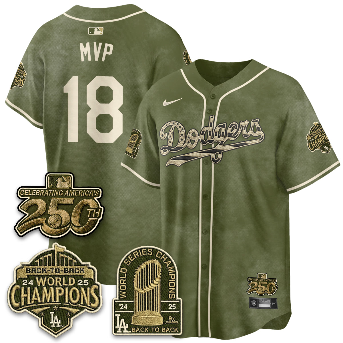 LAD New Era Olive 2026 Armed Forces Day Jersey -Stitched V2
