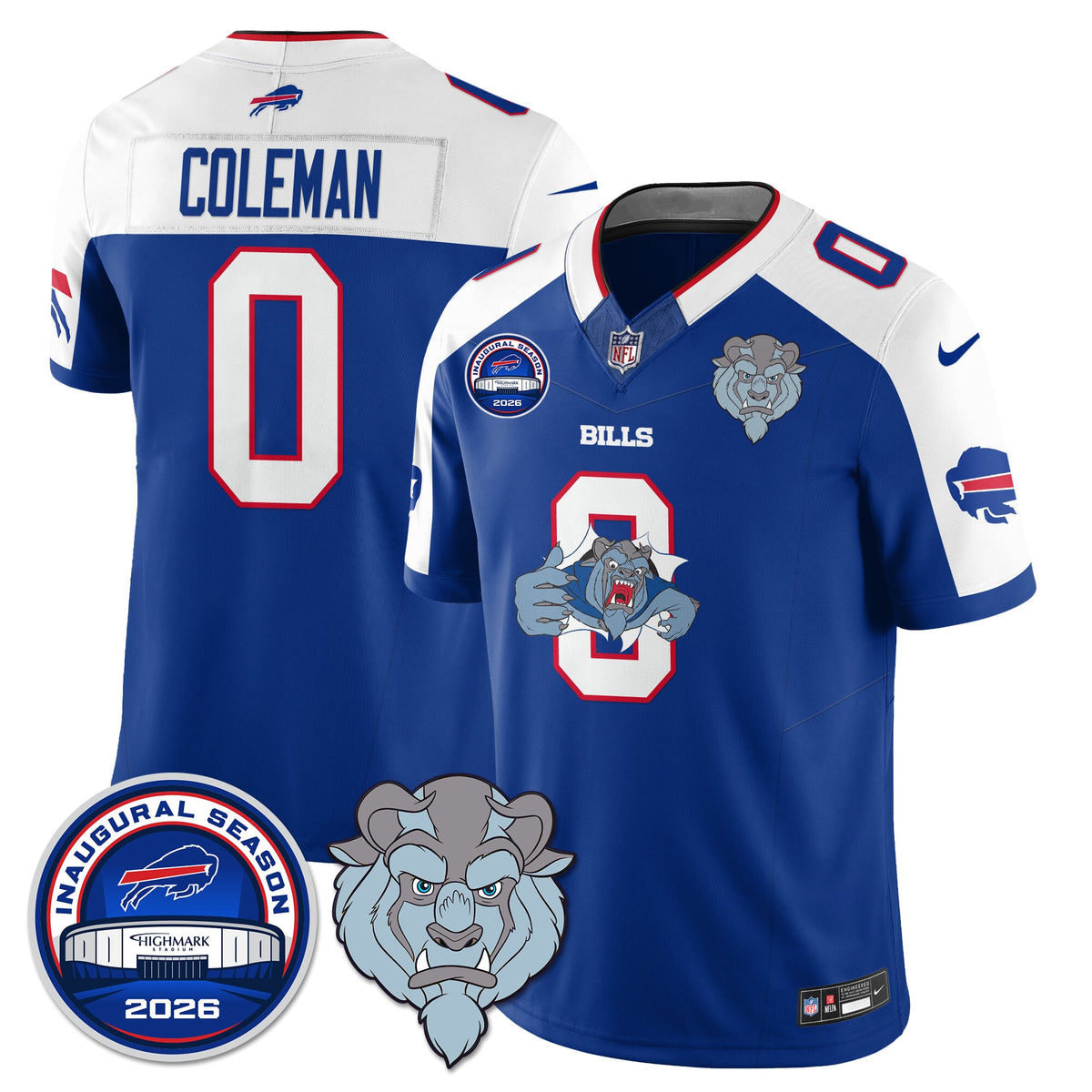 BUF x Hairy Blue Beast Edition Vapor Jersey - Stitched