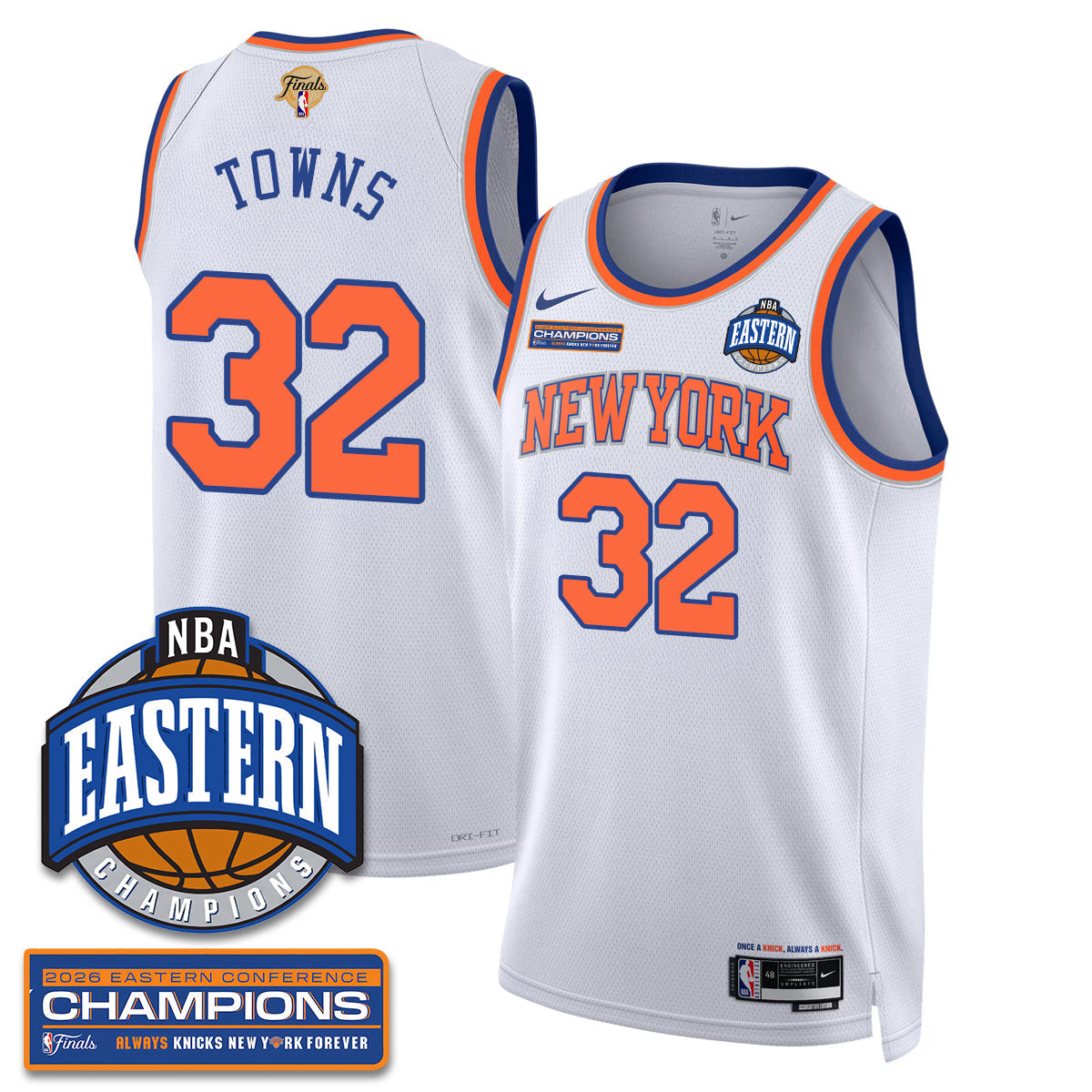 NYK 2026 Basketball  Eastern Conference Champions Vapor Jersey - Stitched