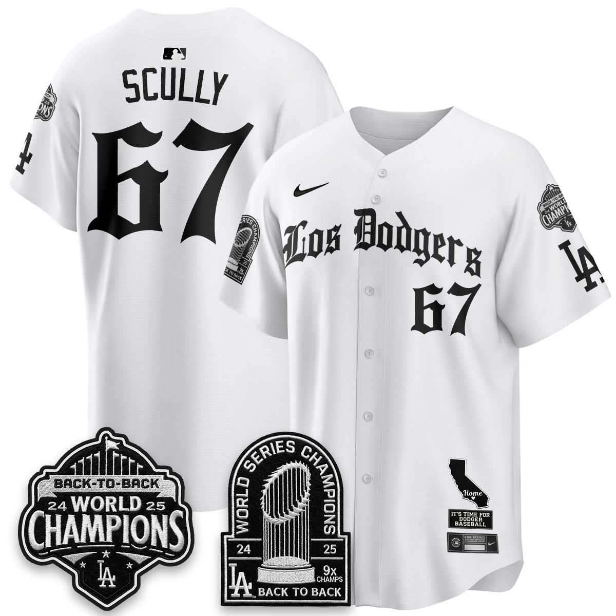 LAD World Series Champions Vapor Premier Limited Gothic Edition Jersey - Stitched