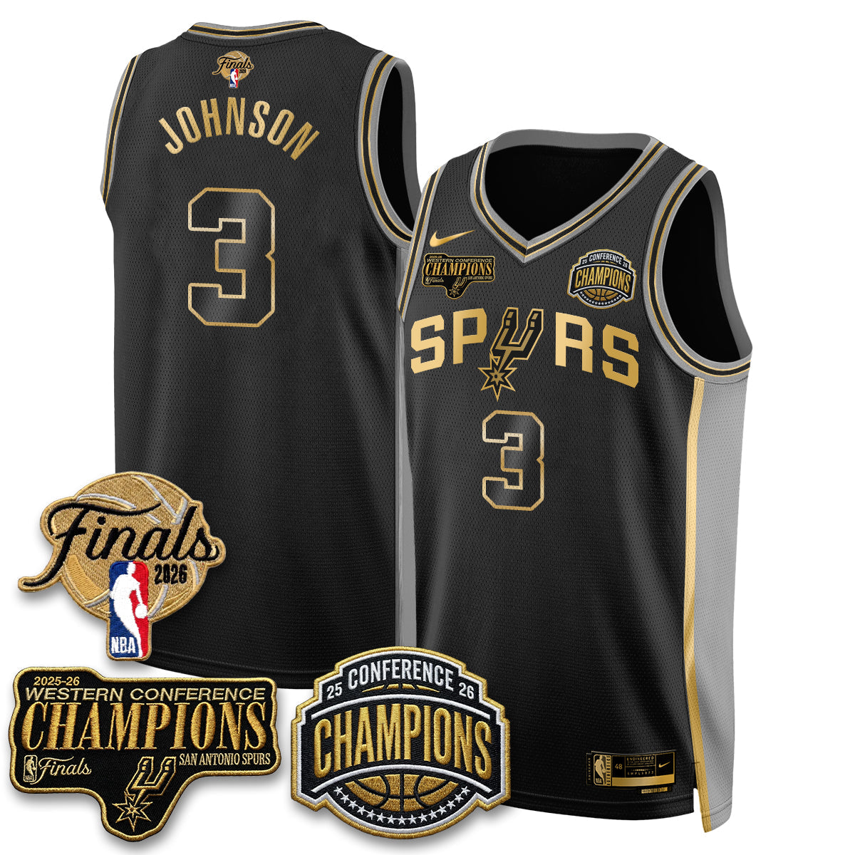 SAS 2026 Basketball  Western Conference Champions Vapor Special Edition Jersey - Stitched
