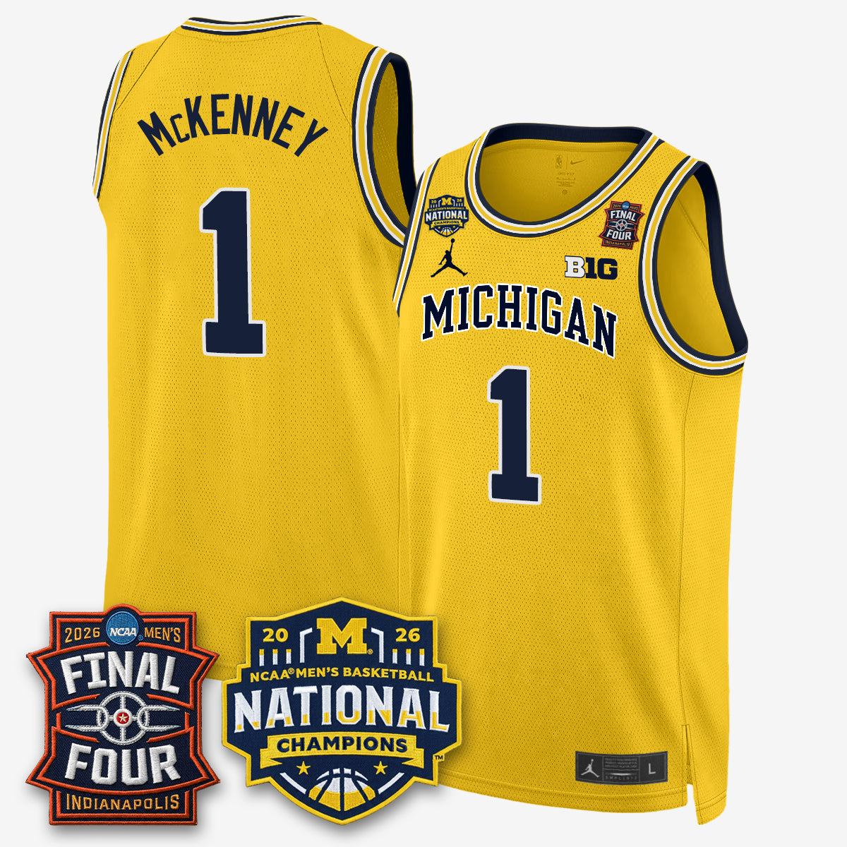 MICH 2026 NCAA Men's Basketball Champions Limited Jersey - Stitched