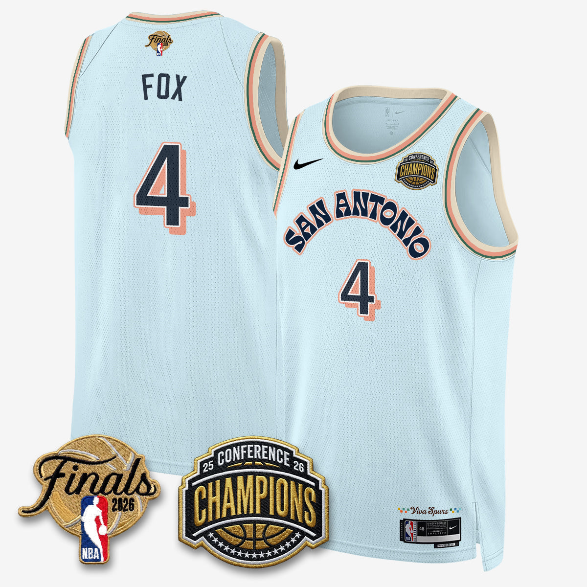 SAS 2026 Basketball  Western Conference Champions Vapor City Edition Jersey - Stitched