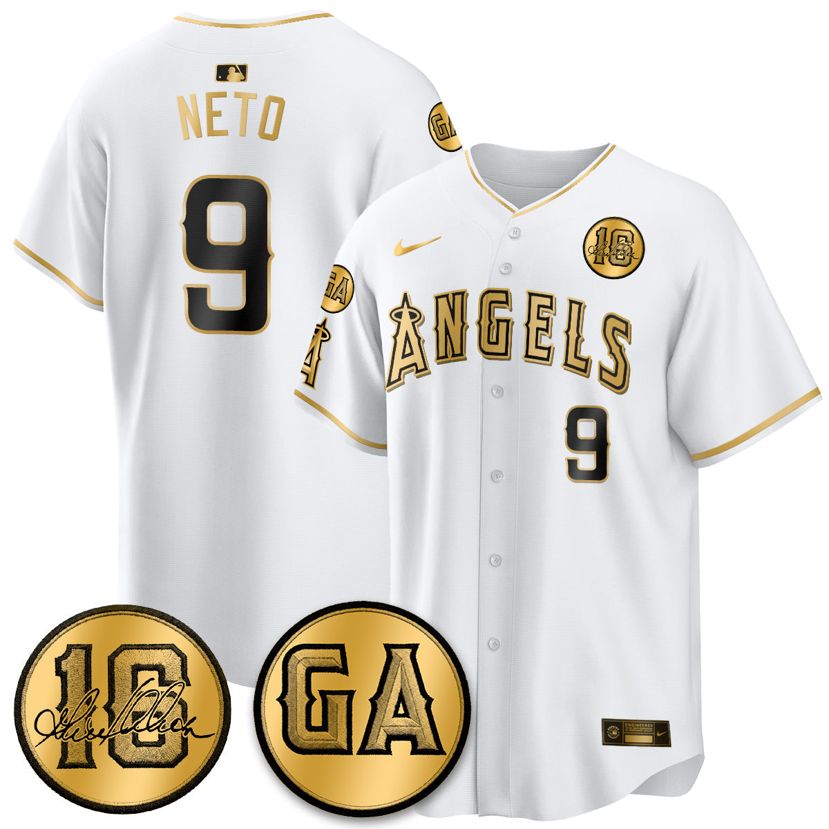 LAA Garret Anderson Tribute Patch Vapor Jersey - Stitched V2