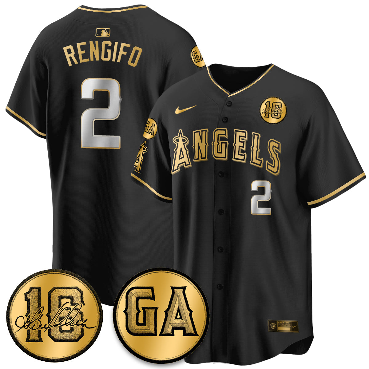 LAA Garret Anderson Tribute Patch Vapor Jersey - Stitched V2