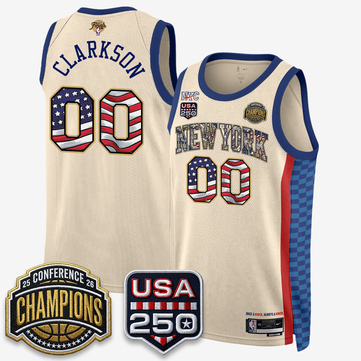 NYK 2026 Basketball  Eastern Conference Champions x Fourth of July Vapor Jersey - Stitched