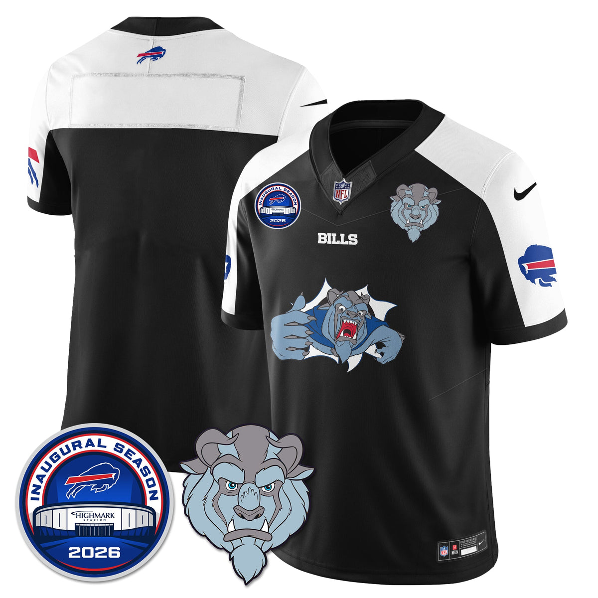 BUF x Hairy Blue Beast Edition Vapor Jersey - Stitched