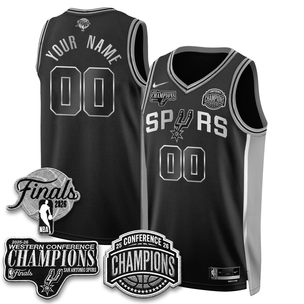 SAS 2026 Basketball  Western Conference Champions Vapor Special Edition Custom Jersey - Stitched