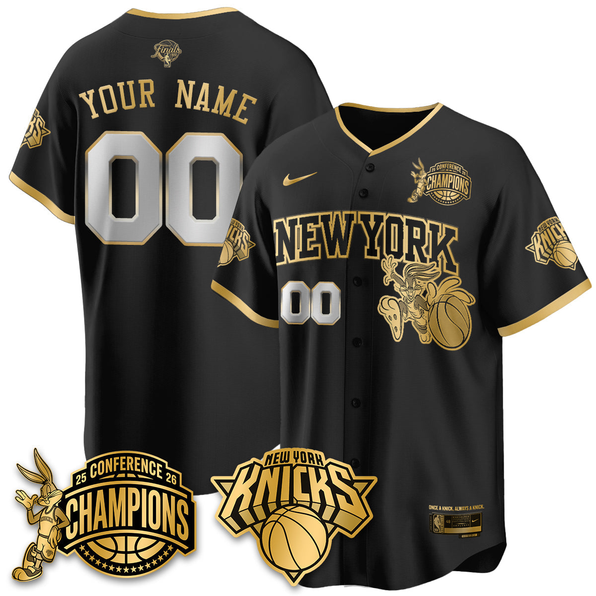 NYK 2026 Basketball  Finals x Bunny Vapor Custom Jersey V2- Stitched