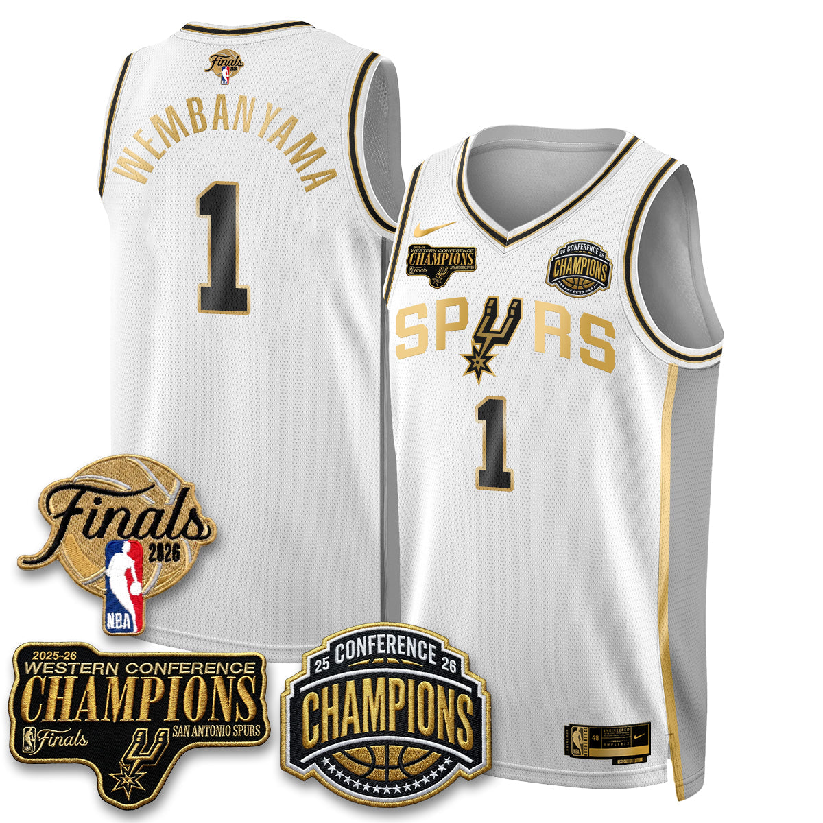 SAS 2026 Basketball  Western Conference Champions Vapor Special Edition Jersey - Stitched
