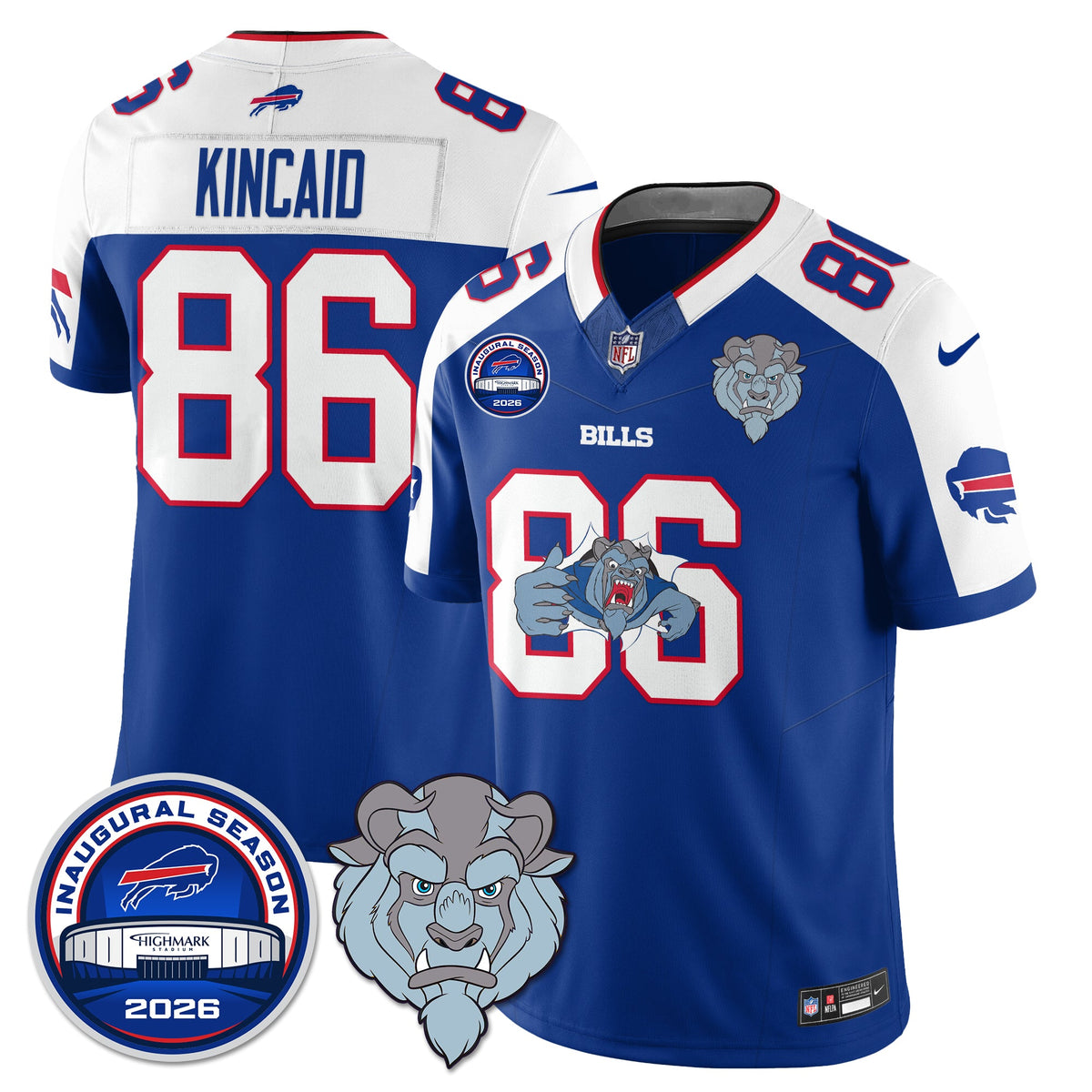 BUF x Hairy Blue Beast Edition Vapor Jersey - Stitched