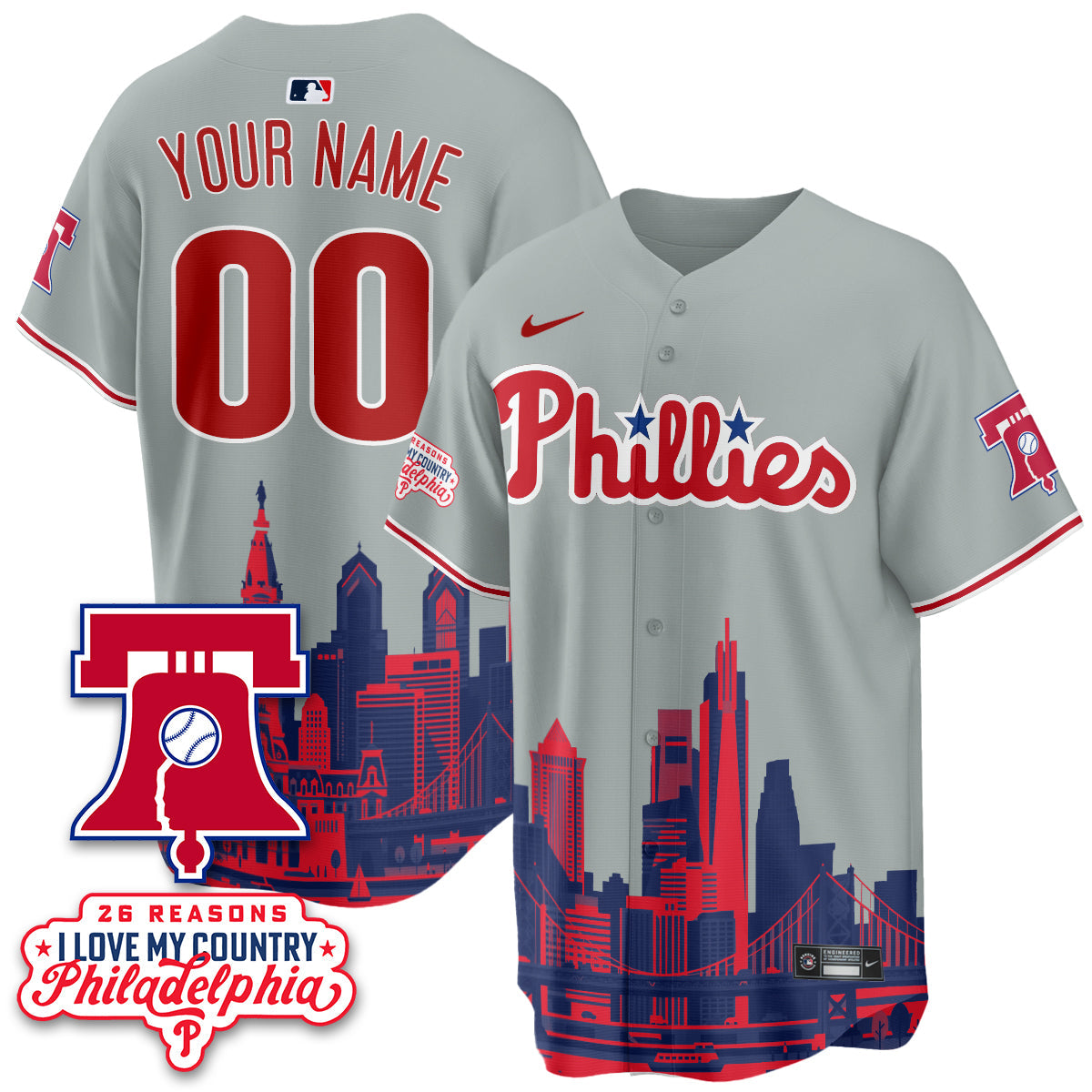 PHI "26 Reasons I Love My Country" Edition Vapor Custom Jersey - Stitched