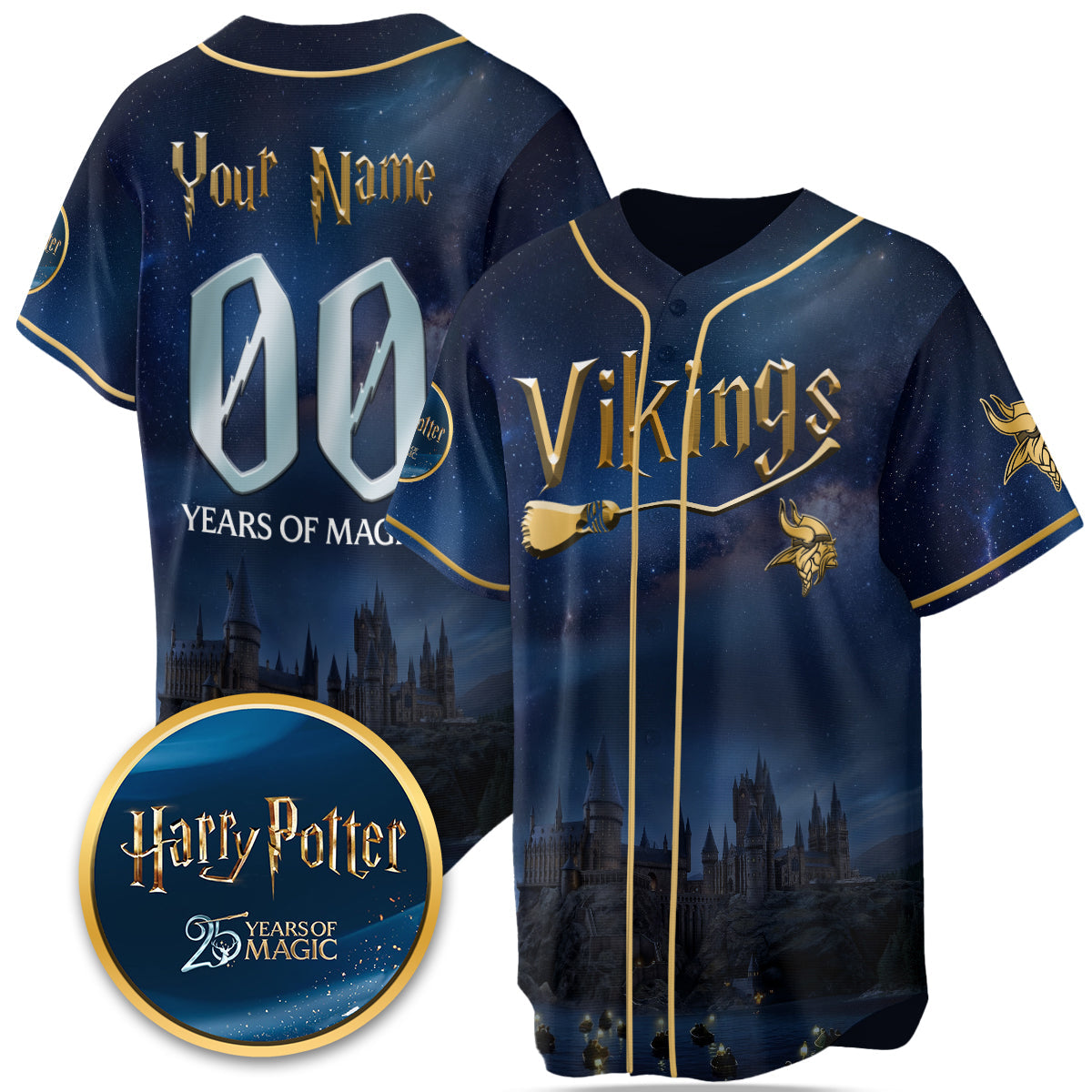 Football Team x HP 25 Years of Magic Limited Custom Edition Jersey - Printed