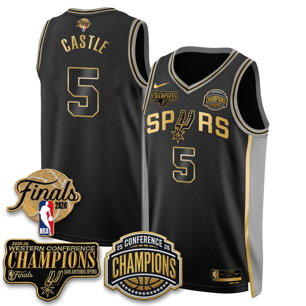 SAS 2026 Basketball  Western Conference Champions Vapor Special Edition Jersey - Stitched