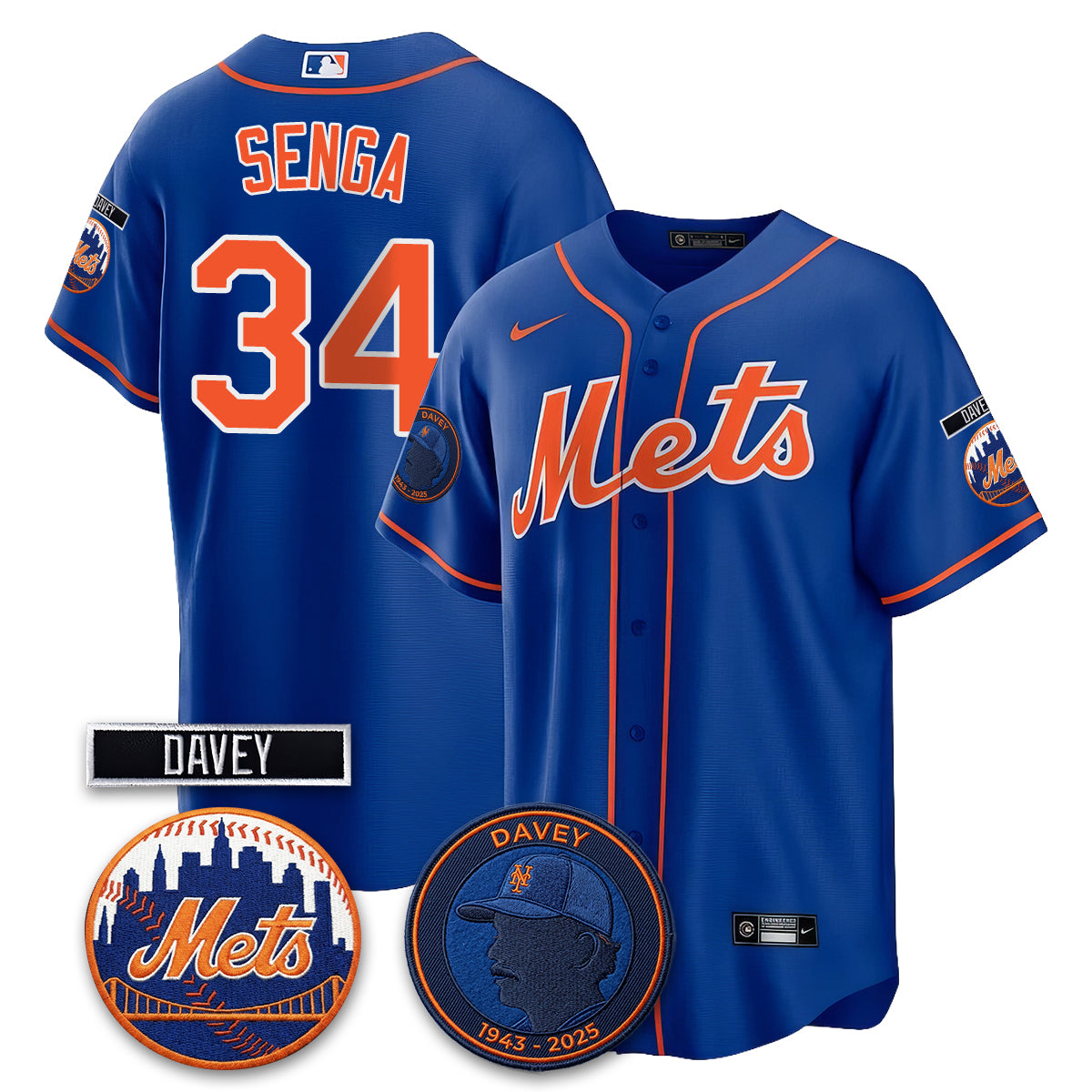 NYM 2026 Davey Johnson In Memoriam Vapor Limited Jersey - Stitched
