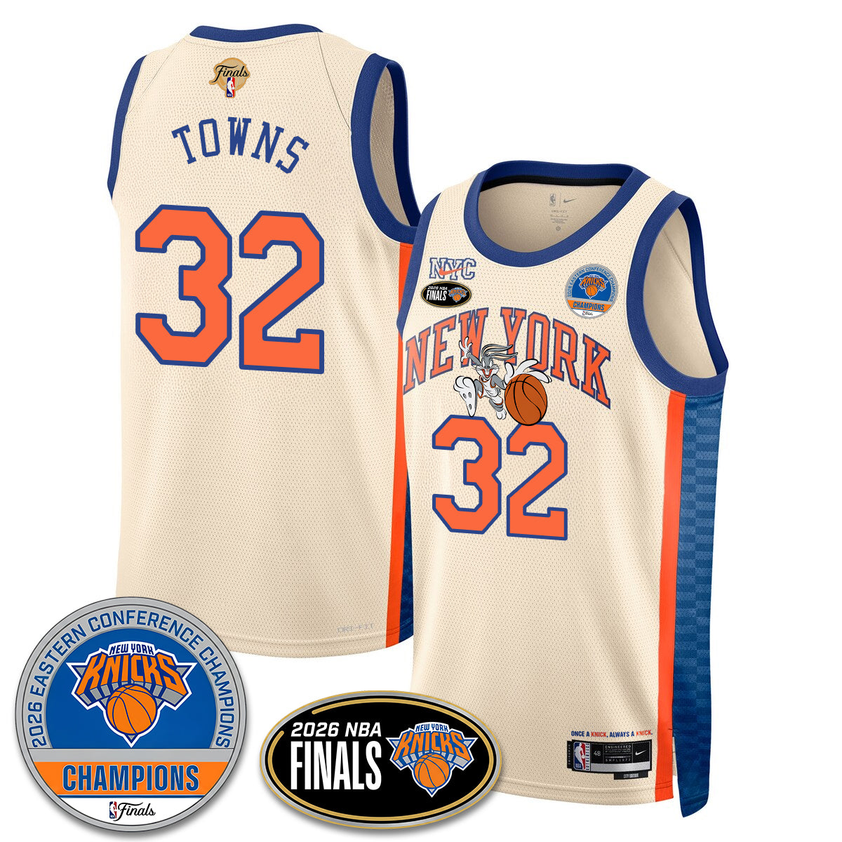 NYK 2026 Basketball  Eastern Conference Champions x Bunny Vapor Jersey - Stitched