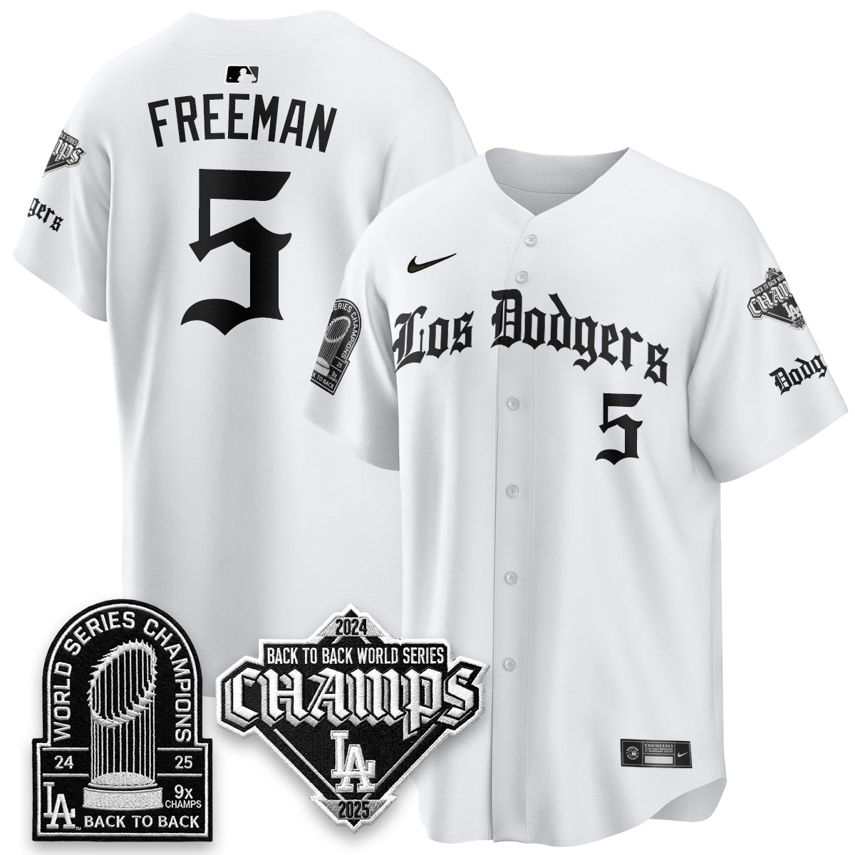 LAD World Series Champions B2B Patch Vapor Premier Limited Gothic Edition Jersey - Stitched