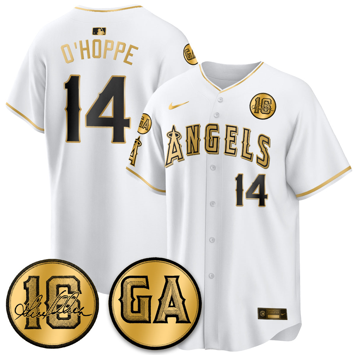 LAA Garret Anderson Tribute Patch Vapor Jersey - Stitched V2