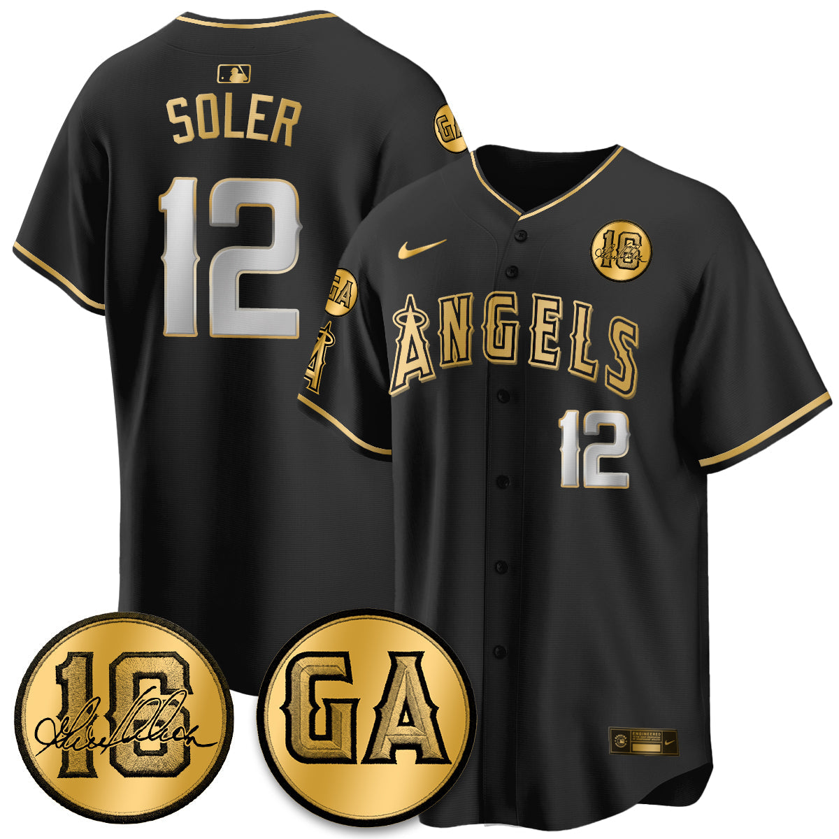 LAA Garret Anderson Tribute Patch Vapor Jersey - Stitched V2