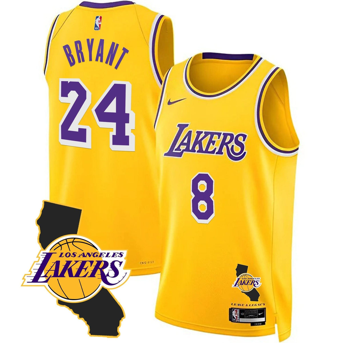 Kobe Bryant Black Mamba Jersey - California Patch - Stitched