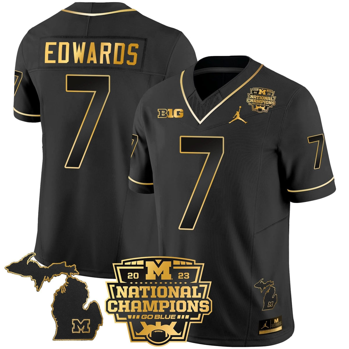 MW 2023 National Champions Patch Gold Vapor Jersey V3